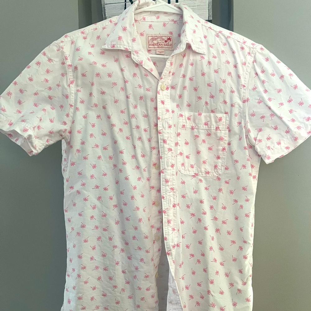 American Eagle men's xtra small short sleeve button down